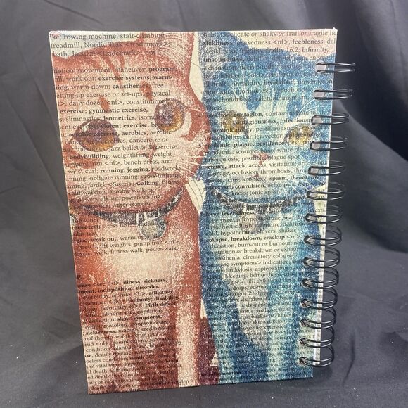 Journal Unique Cat Lover Designs Handmade Upcycled Spiral Notebook Animal Lovers - Picture 4 of 7